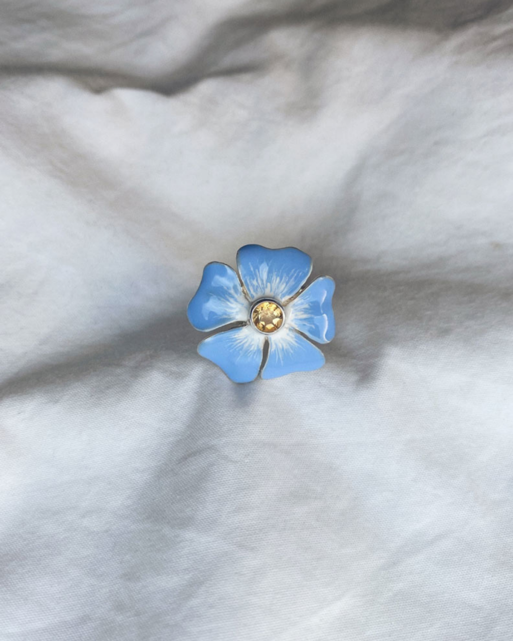 forget me not ring in sterling silver 100% certified recycled