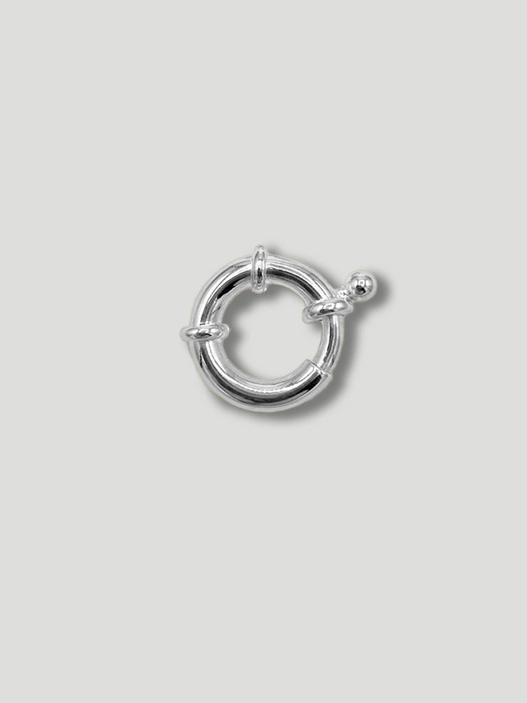 Classic spring clasp in 100% certified recycled sterling silver