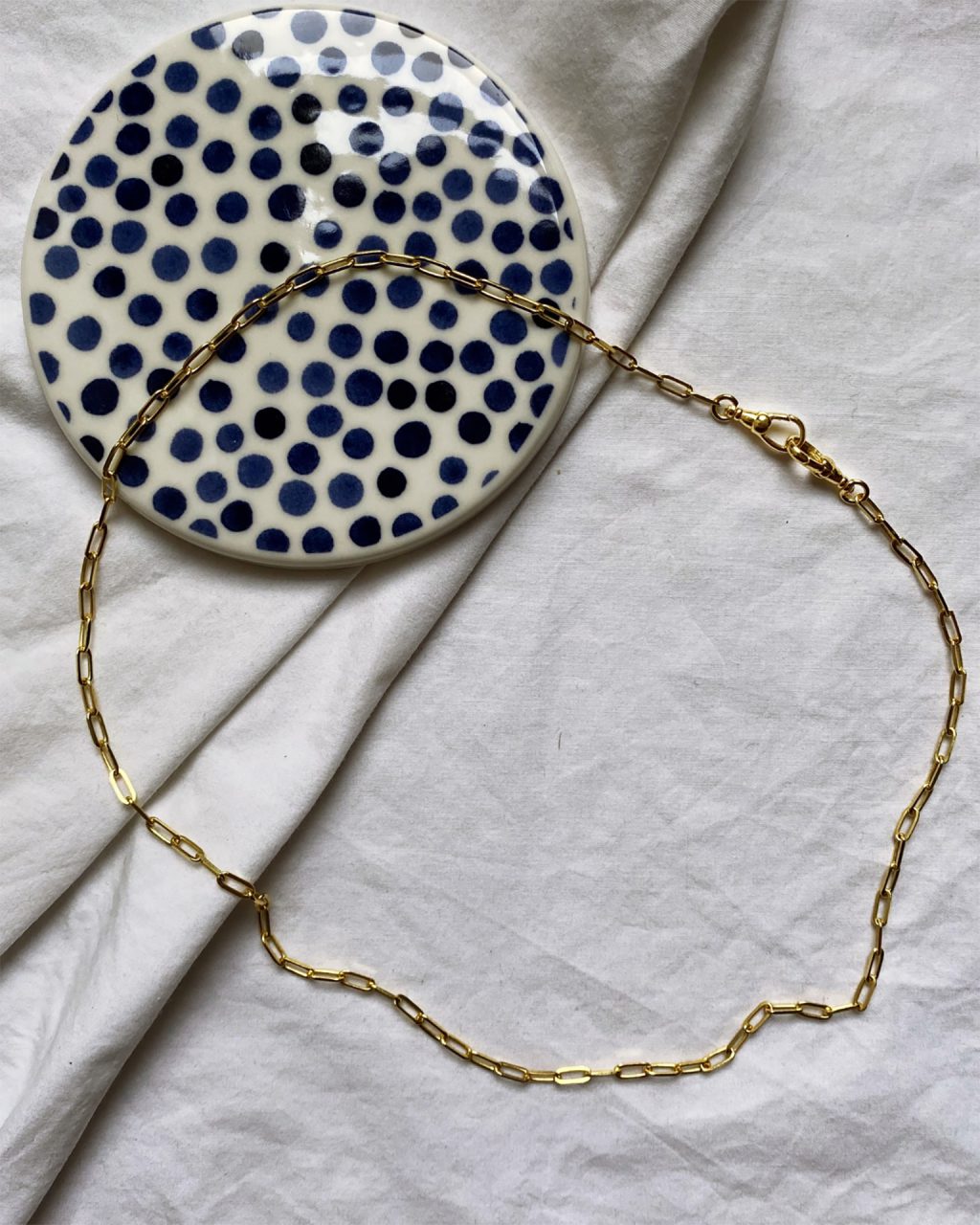 Modern chain necklace 18k gold vermeil