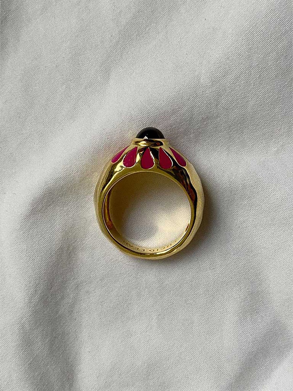 echinacea ring in 18k gold vermeil